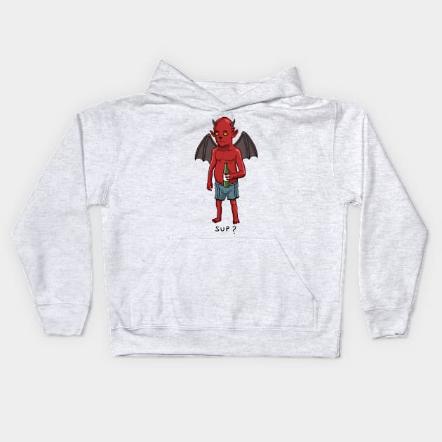 Cute devil Kids Hoodie by CrispytheGhoul